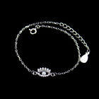 Luxury 925 Sterling Silver Jewelry , Cubic Zirconia 925 Silver Heart Bracelet
