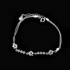 Heart 925 Sterling Silver Cuff Bracelet / OEM Bracelet Extension Chain