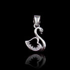 Swan Shape Cubic Zirconia Pendant Necklace / Sterling Silver Hip Hop Pendants