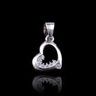 Star Style Silver Cubic Zirconia Pendant For Anniversary , Engagement