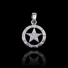 Star Style Silver Cubic Zirconia Pendant For Anniversary , Engagement
