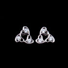Vintage Cubic Zirconia Stud Earrings Sterling Silver / Small 925 Fzn Earrings