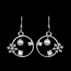 Wild Elegant Silver Pearl Earrings For Women Use 925 Silver Material