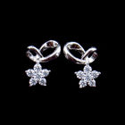 Women's Fashion 925 Silver Earrings For Wedding Gift Logo Printed