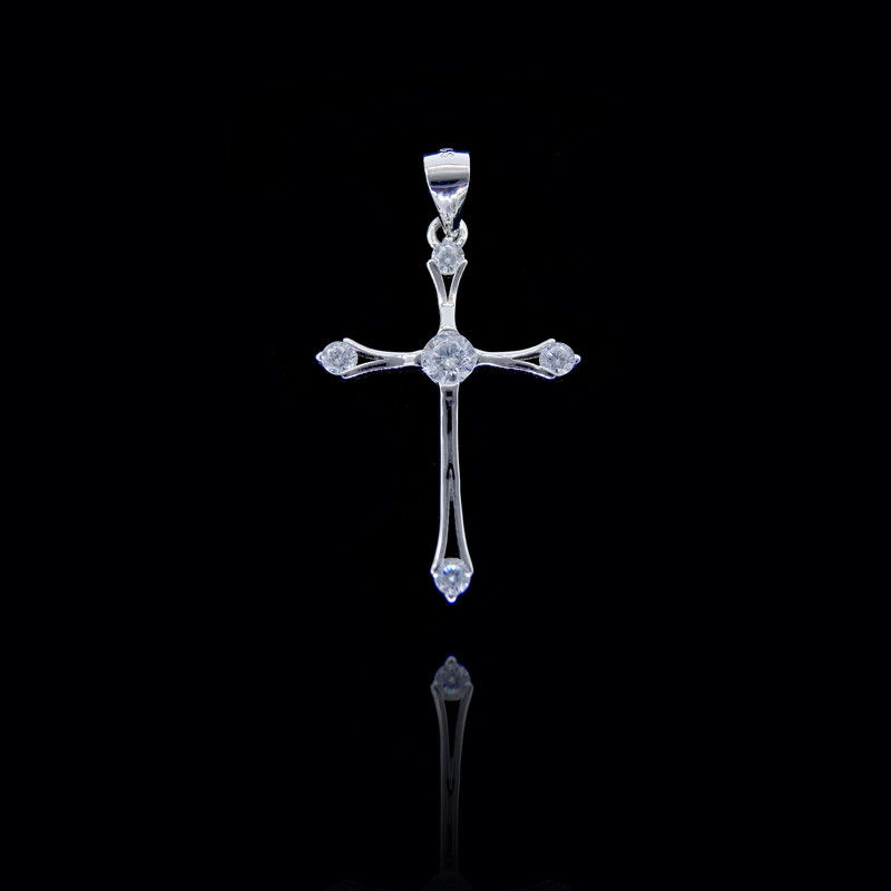 Minimalist Style Sterling Cross Pendant Jewelry European Design For Gifts