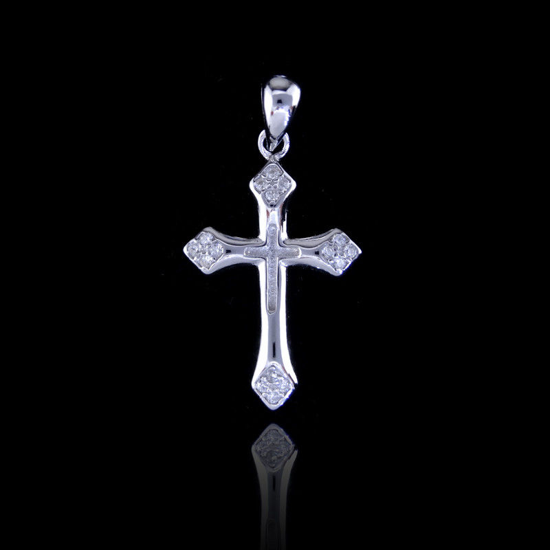 925 Silver Cubic Zirconia Pendant Jewellery Cross CZ Pendant For Christs