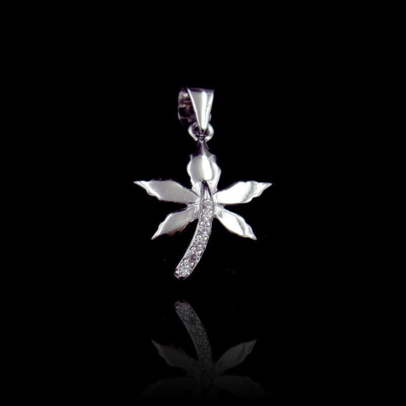 Dragonfly Shape Animal Brilliant Real Silver Pendants For Anniversary / Party
