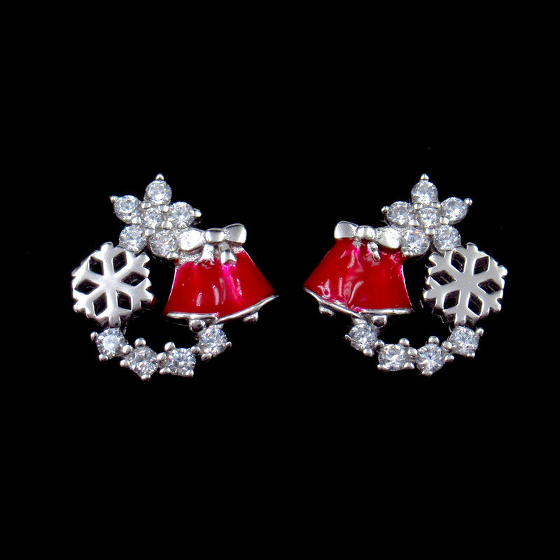 Christmas Gift Multi Color Rhinestone Earrings For Women With Zircon And Elements