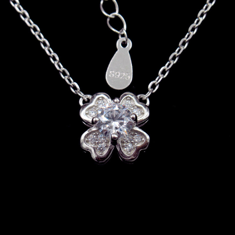 Engagement Necklace New Jewellery Design Lucky Four Leaf Clover Shape