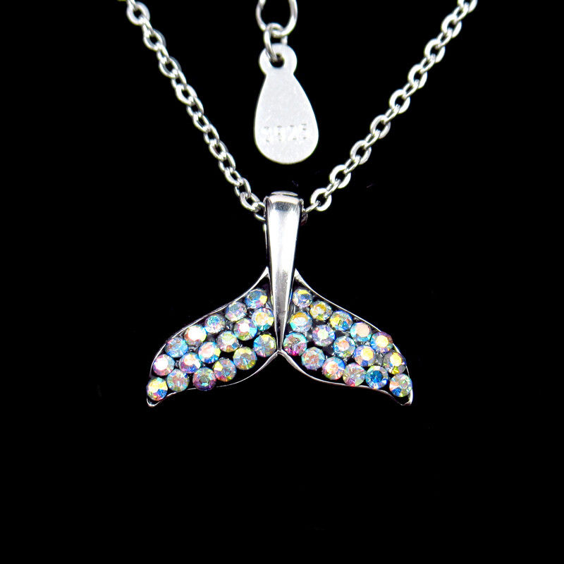 Elegant Design Little Mermaid Jewelry / 925 Silver Cubic Zircon Necklace