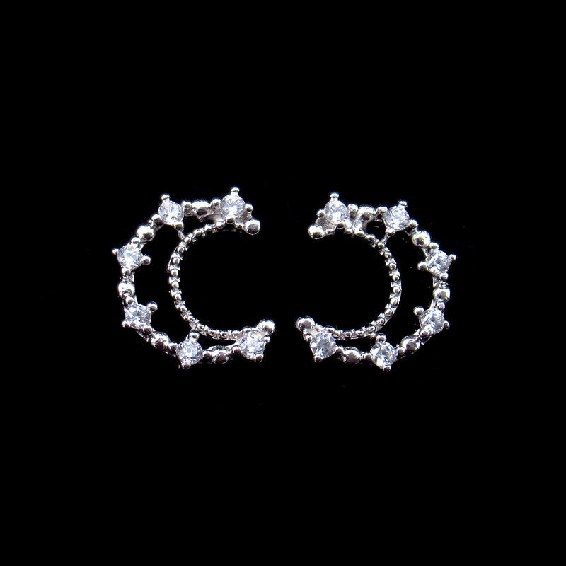 Women's Fashion 925 Silver Earrings For Wedding Gift Logo Printed
