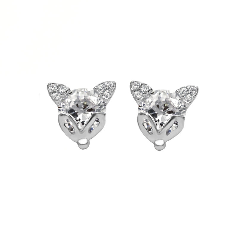 Little New Jewellery Design Cubic Zirconia Stud Earrings Sterling Silver