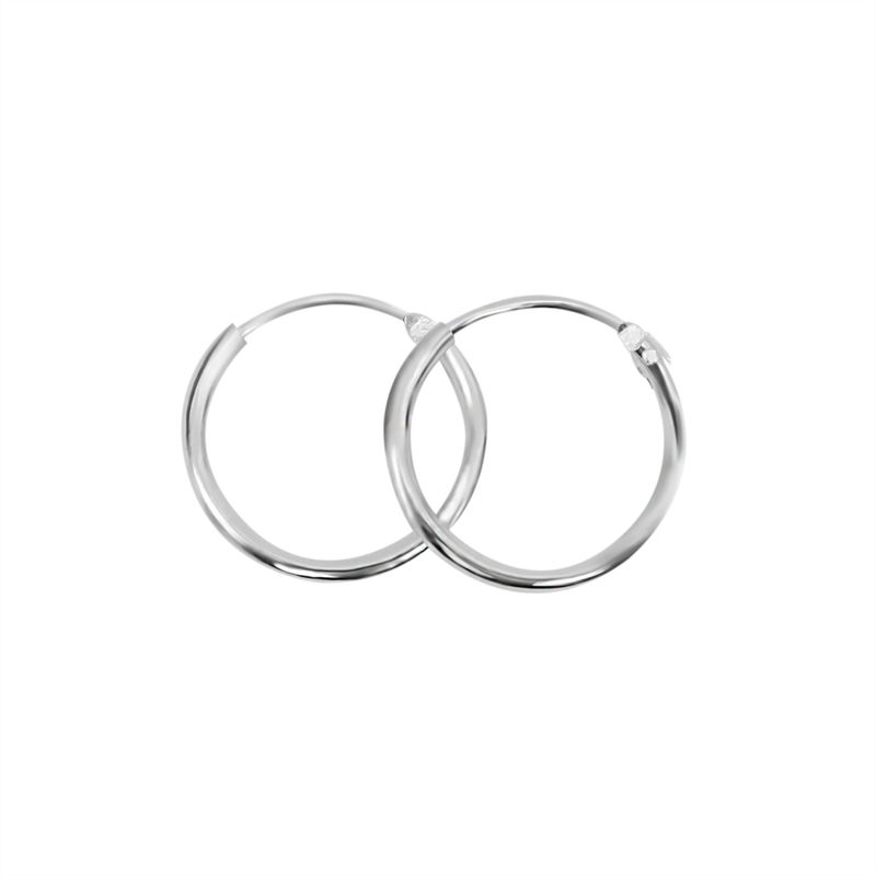 Sterling Silver 925 New Jewellery Design Rhodium Plated Hoop Earring