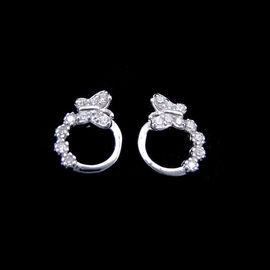 Beautiful Sterling Silver Butterfly Earrings Plated Rhodium 925 Silver Jewellery