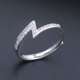 Minimalist Style Lightning Bolt Ring With 925 Anti Allergic Silver Jewelers