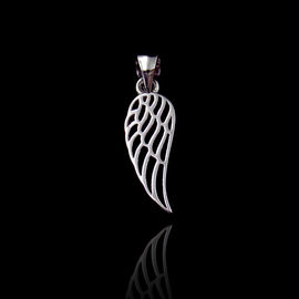 Fashion Plain Silver Pendant / Real 925 Silver Feather Pendant For European Women