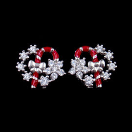 Exquisite Star Charm Earrings Christmas Wreath Enamel Costume Jewellery