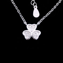 Shining Cz Stone 925 Silver Necklace / Female Engagement Jewelry Stars Shape