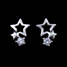 Exquisite Women Jewelry 925 Sterling Silver Stud Earrings Small Snowflake Shaped