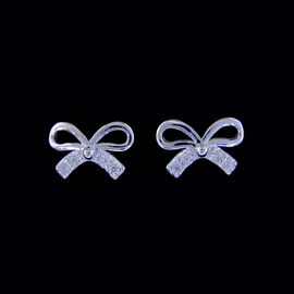 Flower Shape Children Silver Jewellery / Custom Color Enamel Stud Earrings