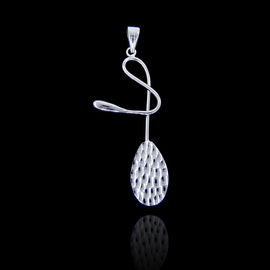 two stars shape silver pendant jewelry / dancing Non fixed pendant