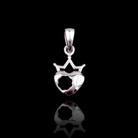 Rabbit Ears Shape Silver Key Pendant Plain 925 Platinum Jewellery