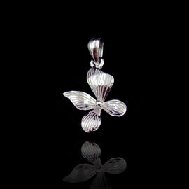 Couple Style 925 Plain Silver Pendant / Double Silver Butterfly Pendant For Women