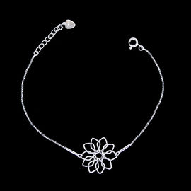 Minimalist Style Silver Charm Bracelet Jewelers With Sequins Design