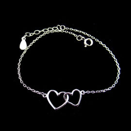 Stars Shape Plain Silver Bracelet Silver Hollow Shining Special Gift Design