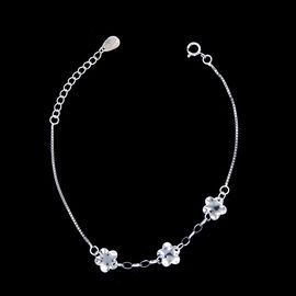 Stars Shape Plain Silver Bracelet Silver Hollow Shining Special Gift Design