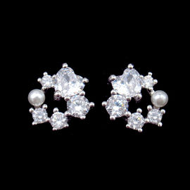 Simple Design 6mm Freshwater Pearl Earrings Stud / 925 Sterling Silver Jewelry