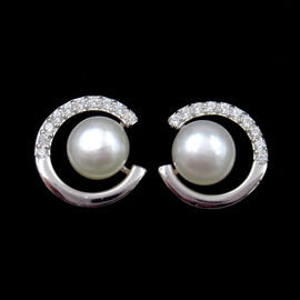 Luxury Crystal Style 925 Silver Freshwater Pearl Jewellery For European In Wedding