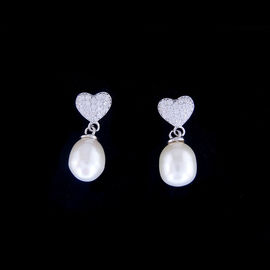 Natural Freshwater Pearl 925 Silver Drop Earrings Star Shaped Fashion