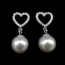 European Silver Pearl Earrings Sun Shape Pure 925 Jewelry For Women