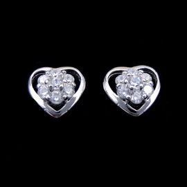 Sterling 925 Silver Wedding Earrings Flower Shape Jewelry For Women