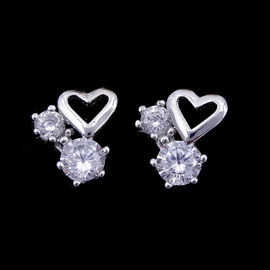 Beautiful Sterling Silver Butterfly Earrings Plated Rhodium 925 Silver Jewellery
