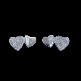 Question Mark Earrings Creative 925 Silver With Zirconia For Lady / Girl