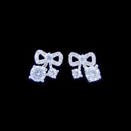 Unique Small Star Earrings Silver 925 Jewelry Shining Stone Elegant Korean Style