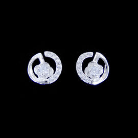 Unique Small Star Earrings Silver 925 Jewelry Shining Stone Elegant Korean Style