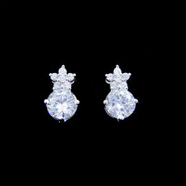 Unique Small Star Earrings Silver 925 Jewelry Shining Stone Elegant Korean Style