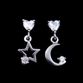 Cute Animal Rabbit Earrings CZ Stone Simple Accessory 925 Silver Jewellery