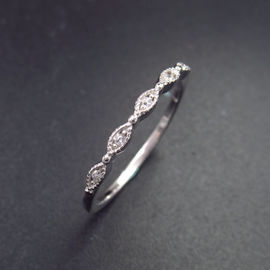 Plain Silver No Stone Sterling Silver Heart Ring Korean Style OEM / ODM