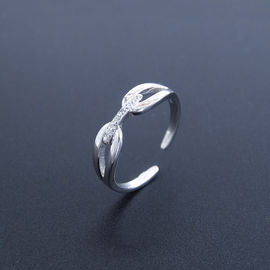 Light Weight Plain 925 Silver Rhodium Plated Ring Anniversary Jewelry