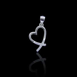 Luxury Micro - Setting Zircon Stone Pendant Shining Silver Wedding Jewellery