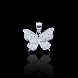 Girls Silver And Zirconia Wings Lovely Angel Pendants Jewelry For Engagement