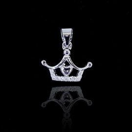 Pure 925 Silver Cubic Zirconia Pendant / Lovely Fish Shape Pendant For Gifts