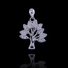 925 Silver Cubic Zirconia Pendant / White Gemstone Butterfly Shape Pendant Jewelry