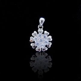 Original Design Silver Cubic Zirconia Pendant / Pure 925 Charm Silver Pendant Jewelry