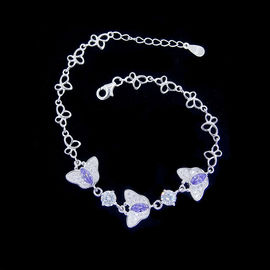 Real Silver 925 Ball Chain Jewelry Enamel Style Bracelet Custom Color