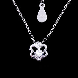 Zircon Stone Strling Silver Necklace Fox Style Animal With Shining / 925 Silver Jewelry